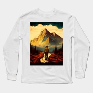 Hiking Wanderlust in the Wilderness: Not All Who Wander are Lost - J.R.R. Tolkien Long Sleeve T-Shirt